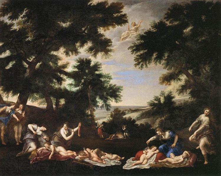 Francesco Albani The Cupids Disarmed Norge oil painting art